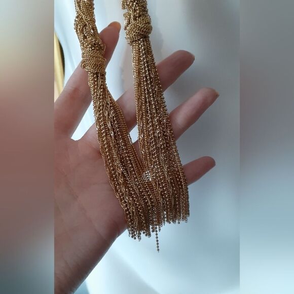 Zara Rope Chain Necklace Long Gold Multi-Chain - Picture 5 of 8